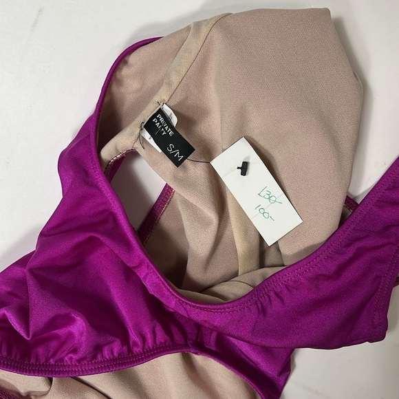 Private Party cheeky high cut onepiece swim suit size small - Picture 5 of 5
